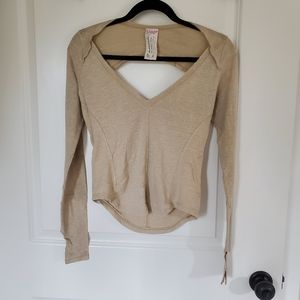 ANTHROPOGIE linen blend long sleeve